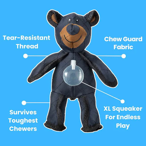 Jouets pour chiens en forme d'ours indestructibles et interactifs pour les chiens qui mâchent fortement - IndestructiOurs 2.0