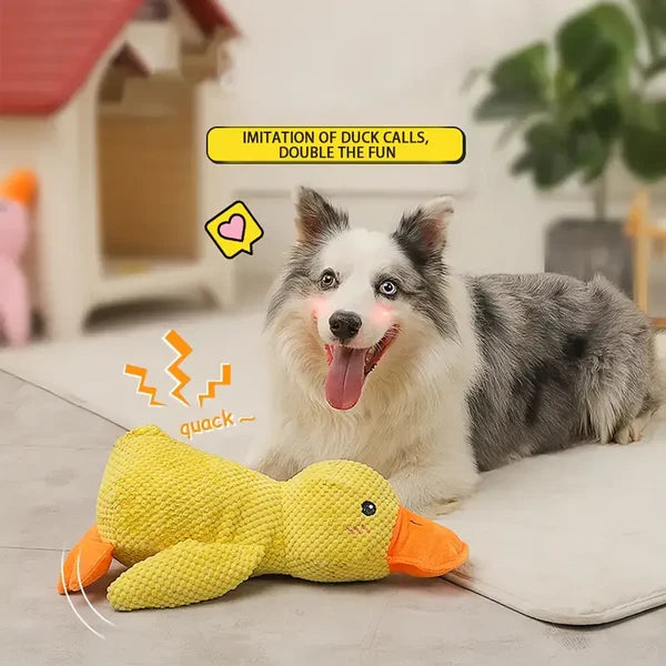 Jouet pour chien en forme de canard apaisant
